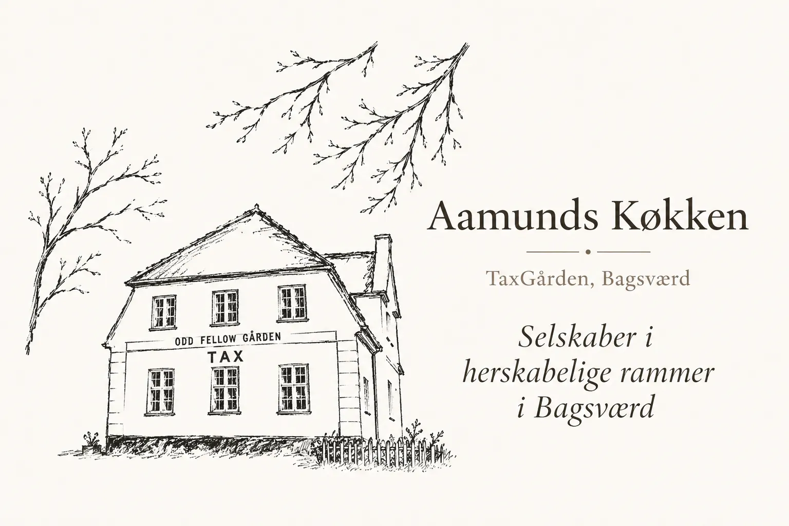 Aamunds Køkken, TaxGården, Bagsværd (illustration) (AI-genereret billede)
